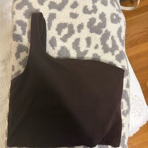 Ribbed Nulu Asymmetrical Yoga Tank top